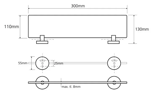 Полка Bemeta OMEGA 104122042 Полка Bemeta OMEGA 104122042