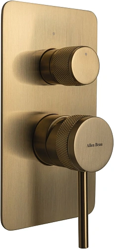 Смеситель для ванны Allen Brau Priority 5.31011-GB (с внутренней частью, 2 выхода) золото Смеситель для ванны Allen Brau Priority 5.31011-GB (с внутренней частью, 2 выхода) золото