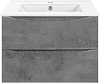 Тумба под раковину Vincea Mia 60 см, подвесная, серый бетон, VMC-2MC600BT