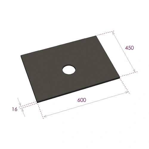 Столешница Onika 60х45 см 660450 чёрная Столешница Onika 60х45 см 660450 чёрная