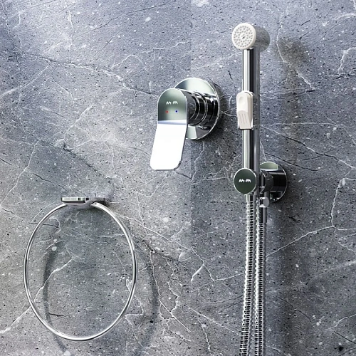 Комплект унитаза AM.PM Inspire 2.0 CK50GD с инсталляцией, сиденьем микролифт, клавишей хром, гигиеническим душем и аксессуарами Комплект унитаза AM.PM Inspire 2.0 CK50GD с инсталляцией, сиденьем микролифт, клавишей хром, гигиеническим душем и аксессуарами