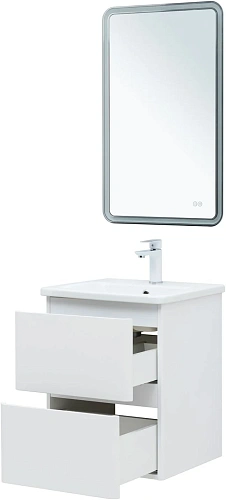 Тумба под раковину Aquanet Эмбер 50 белый матовый 00330463 напольная/подвесная Тумба под раковину Aquanet Эмбер 50 белый матовый 00330463 напольная/подвесная