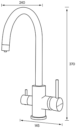Смеситель для кухни Paulmark ESSEN Es213211-WH белый матовый Смеситель для кухни Paulmark ESSEN Es213211-WH белый матовый