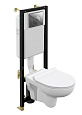 Комплект унитаза Cersanit NATURE (A64232) инсталляции BLACK и клавиши смыва LEON пластик хром 64232 Комплект унитаза Cersanit NATURE (A64232) инсталляции BLACK и клавиши смыва LEON пластик хром 64232
