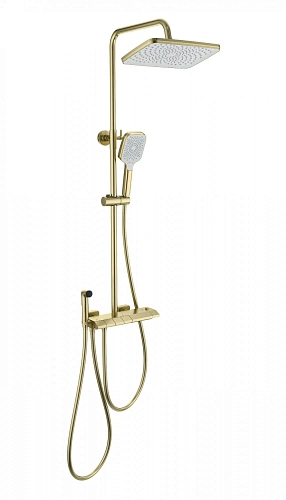 Душевая система Wonzon & Woghand с термостатом, брашированное золото (WW-B4132-A-BG) Душевая система Wonzon & Woghand с термостатом, брашированное золото (WW-B4132-A-BG)