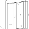 Душевая дверь DIWO Смоленск 120 см, профиль хром матовый 556289 Душевая дверь DIWO Смоленск 120 см, профиль хром матовый 556289