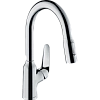 Смеситель для кухни Hansgrohe Focus M42 180, Eco, с вытяжным душем, 2jet 71862000, хром Смеситель для кухни Hansgrohe Focus M42 180, Eco, с вытяжным душем, 2jet 71862000, хром
