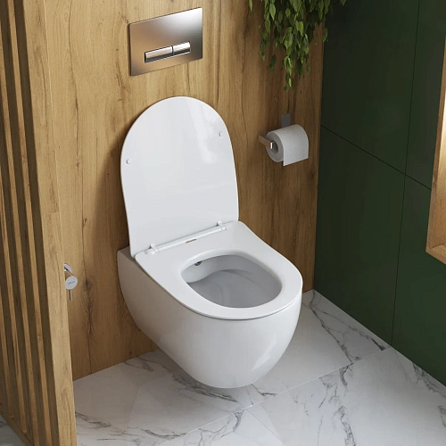 Унитаз подвесной CEZARES COMFORT CZR-191-TH/BS/CZR-2316-SC безободковый с функцией биде с сиденьем Унитаз подвесной CEZARES COMFORT CZR-191-TH/BS/CZR-2316-SC безободковый с функцией биде с сиденьем