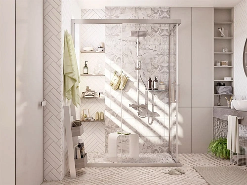 Душевой уголок STWORKI Карлстад 90x80 см профиль хром матовый 409157 Душевой уголок STWORKI Карлстад 90x80 см профиль хром матовый 409157