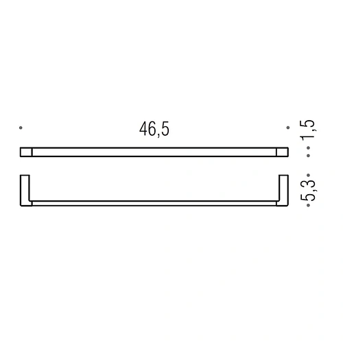 Полотенцедержатель Colombo MiniQ B5010.GM 46,5см, графит матовый Полотенцедержатель Colombo MiniQ B5010.GM 46,5см, графит матовый