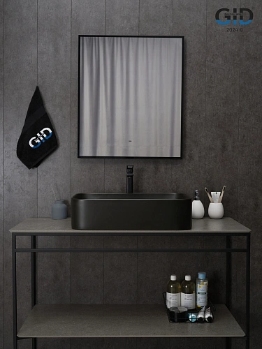 Раковина Gid Bm9599 53366 накладная черная матовая 61x38x15 Раковина Gid Bm9599 53366 накладная черная матовая 61x38x15
