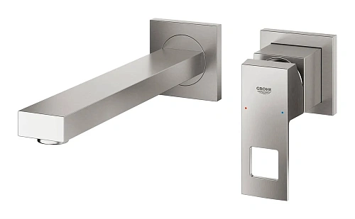 Смеситель для раковины GROHE Eurocube, суперсталь (23447DC0) Смеситель для раковины GROHE Eurocube, суперсталь (23447DC0)