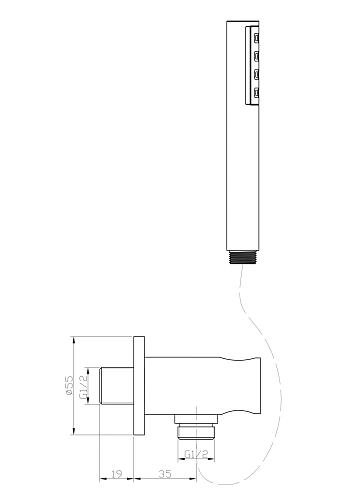Душевая лейка BelBagno ANCONA ANCONA-DFS-CRM хром Душевая лейка BelBagno ANCONA ANCONA-DFS-CRM хром
