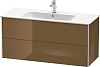 Картинка анонса товара «тумба под раковину duravit xsquare xs417406161 подвесная 121 см коричнево-оливковый глянцевый»