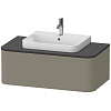 Картинка анонса товара «тумба под раковину duravit happy d.2 plus hp493109292 подвесная 100 см серый камень»
