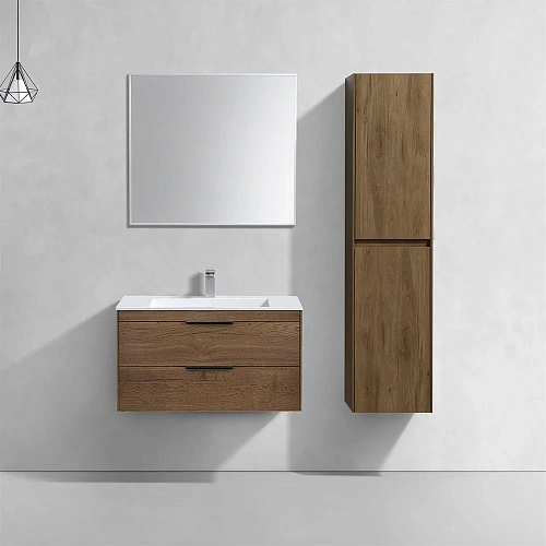 Тумба под раковину Vincea Chiara 2D 800 подвесная, 2 выкатных ящика soft-close, T.Oak VMC-2C2800TO Тумба под раковину Vincea Chiara 2D 800 подвесная, 2 выкатных ящика soft-close, T.Oak VMC-2C2800TO