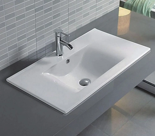 Раковина CeramaLux JY-807-70 врезная, белый Раковина CeramaLux JY-807-70 врезная, белый
