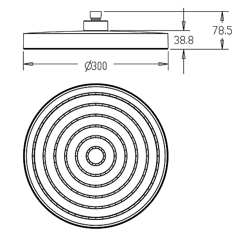Верхний душ AQUAme AQM8603MB 300 мм, Черный Верхний душ AQUAme AQM8603MB 300 мм, Черный