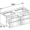 Тумба под раковину Keuco Edition 400 31575XX0100, 1400х546х535 мм Тумба под раковину Keuco Edition 400 31575XX0100, 1400х546х535 мм