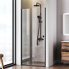 Картинка анонса товара «душевая дверь am.pm sunny w87g-90-1p-bt распашная 90x190 профиль черный, стекло прозрачное»