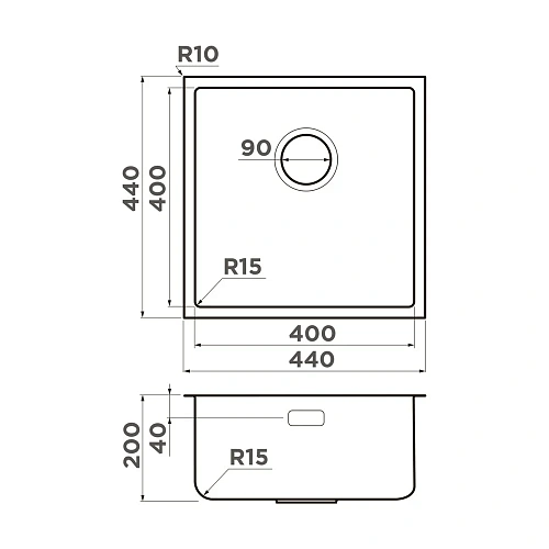 Кухонная мойка Omoikiri Tadzava 44-U/I-IN ULTRA 15 нержавеющая сталь/нержавеющая сталь 4997114 Кухонная мойка Omoikiri Tadzava 44-U/I-IN ULTRA 15 нержавеющая сталь/нержавеющая сталь 4997114
