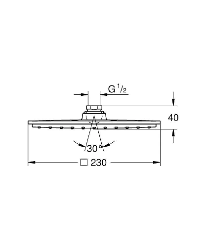 Верхний душ GROHE Rainshower Allure, 1 режим, диаметр 230 мм, хром (27479000) Верхний душ GROHE Rainshower Allure, 1 режим, диаметр 230 мм, хром (27479000)