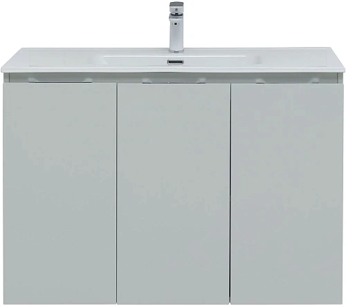 Тумба под раковину Aquanet Алвита New 100 3 дверцы, серый 00277532 Тумба под раковину Aquanet Алвита New 100 3 дверцы, серый 00277532
