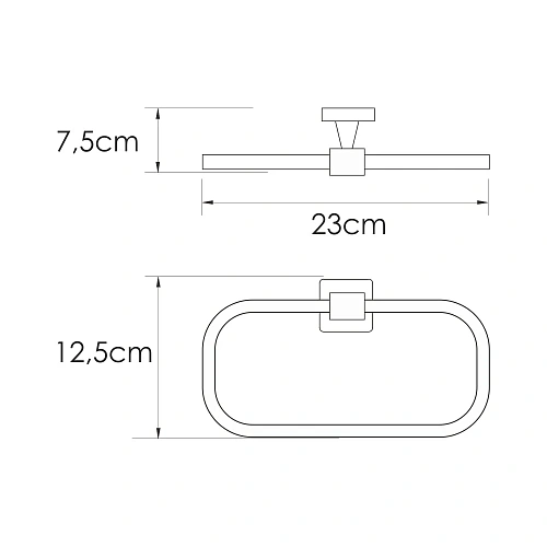 Полотенцедержатель WasserKRAFT Rhin K-8760 хром Полотенцедержатель WasserKRAFT Rhin K-8760 хром