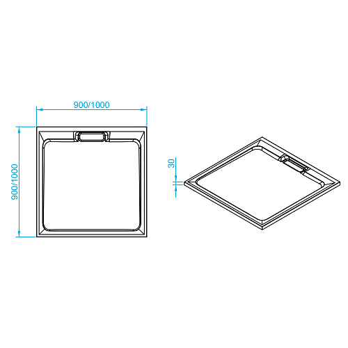 Душевой поддон RGW STA-01W 900x900 мм 16330199-01 квадратный белый Душевой поддон RGW STA-01W 900x900 мм 16330199-01 квадратный белый