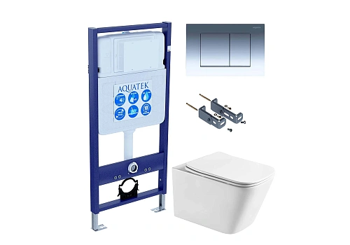 Комплект унитаза Aquatek SET ЛИБРА T-010/KKI16 с инсталляцией и сиденьем Комплект унитаза Aquatek SET ЛИБРА T-010/KKI16 с инсталляцией и сиденьем