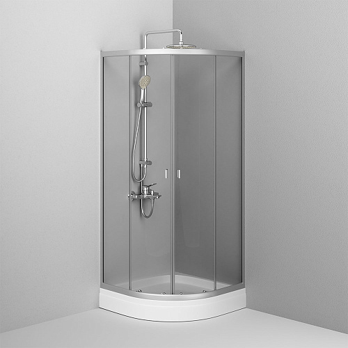 Душевой уголок AM.PM X-Joy Twin Slide W88G-205-080MT 80x80 без поддона, профиль матовый хром, стекло Душевой уголок AM.PM X-Joy Twin Slide W88G-205-080MT 80x80 без поддона, профиль матовый хром, стекло