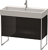 Картинка анонса товара «тумба под раковину duravit xsquare xs447604040 напольная 98 см черный глянцевый»