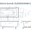 Ванна из искусственного камня Delice Scandi 180х75 DLR330030RB-G с черными ручками, глянцевая Ванна из искусственного камня Delice Scandi 180х75 DLR330030RB-G с черными ручками, глянцевая
