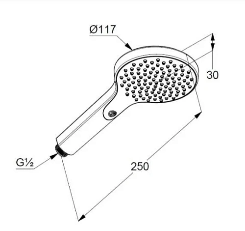 Душевая лейка Kludi DIVE 6881039-00 черный матовый Душевая лейка Kludi DIVE 6881039-00 черный матовый
