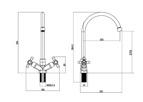 Смеситель для кухни OneLife P03-007cr Смеситель для кухни OneLife P03-007cr