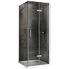 Картинка анонса товара «душевой уголок abber zart ag08100p-s81 100x80 см универсальный, профиль хром, стекло прозрачное»