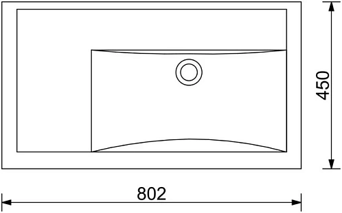 Раковина Эстет Valencia 80 silk ФР-00016487 правая 800х450 накладная Раковина Эстет Valencia 80 silk ФР-00016487 правая 800х450 накладная
