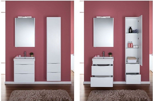 Зеркальный шкаф Aquanet Орлеан 60 белый 00183076 Зеркальный шкаф Aquanet Орлеан 60 белый 00183076