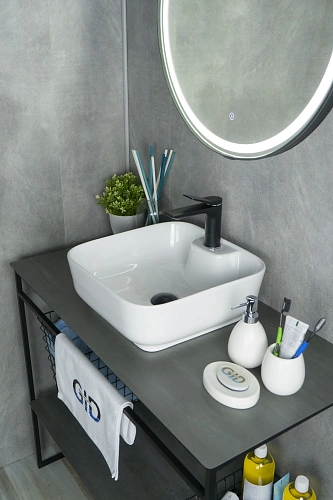 Раковина Gid N9443 51154 накладная белая 41x41x15 Раковина Gid N9443 51154 накладная белая 41x41x15