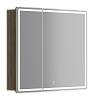 Картинка анонса товара «зеркальный шкаф sancos mirror mi90ech 890x150х740 мм, с led подсветкой, дуб чарльстон»