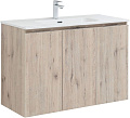 Тумба под раковину Aquanet Алвита New 100 3 дверцы, дуб веллингтон белый 00277533 Тумба под раковину Aquanet Алвита New 100 3 дверцы, дуб веллингтон белый 00277533
