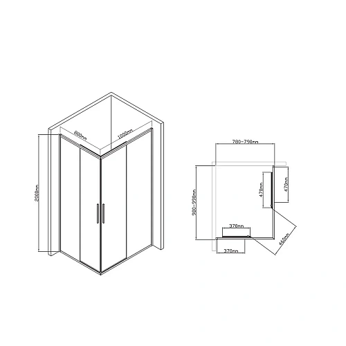 Душевой уголок Vincea Slim-U VSS-2SU8010CL, 1000x800, хром, стекло прозрачное Душевой уголок Vincea Slim-U VSS-2SU8010CL, 1000x800, хром, стекло прозрачное