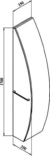 Шкаф-пенал De Aqua Эскалада RS1 R белый 00167496 Шкаф-пенал De Aqua Эскалада RS1 R белый 00167496
