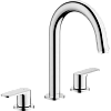 Смеситель для раковины Hansgrohe Vernis Blend на 3 отверстия, со сливным гарнитуром 71553000, хром Смеситель для раковины Hansgrohe Vernis Blend на 3 отверстия, со сливным гарнитуром 71553000, хром