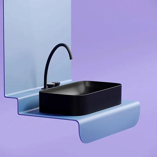 Раковина Ceramica Nova ELEMENT CN6054MB черный матовый накладная Раковина Ceramica Nova ELEMENT CN6054MB черный матовый накладная