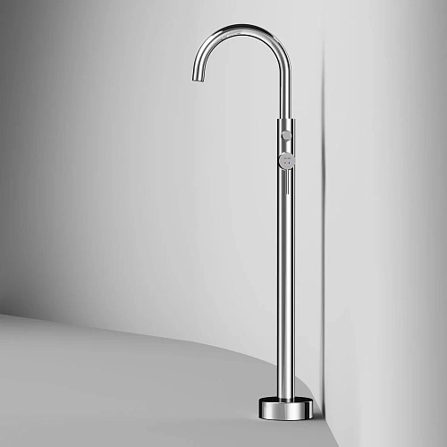 Смеситель для ванны AM.PM Sense F7514100, отдельностоящий, хром Смеситель для ванны AM.PM Sense F7514100, отдельностоящий, хром