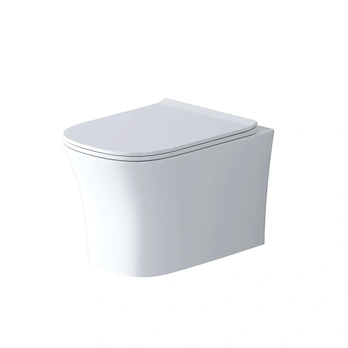 Унитаз подвесной GROSSMAN GR-4474S Style 485x355x350 безободковый с тонкой крышкой Унитаз подвесной GROSSMAN GR-4474S Style 485x355x350 безободковый с тонкой крышкой