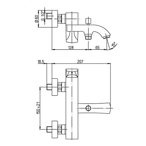 Смеситель для душа Paini Dax 84CR691TH встраиваемый с термостатом Смеситель для душа Paini Dax 84CR691TH встраиваемый с термостатом