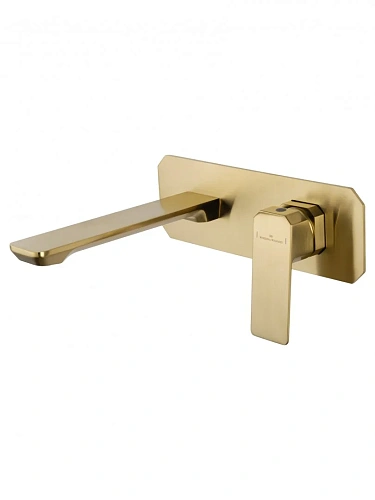 Смеситель для раковины Wonzon & Woghand встраиваемый, брашированное золото (WW-88869011-BG) Смеситель для раковины Wonzon & Woghand встраиваемый, брашированное золото (WW-88869011-BG)