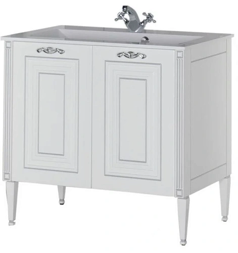 Тумба под раковину Aquanet Паола 90 белый/серебро 00181762 Тумба под раковину Aquanet Паола 90 белый/серебро 00181762